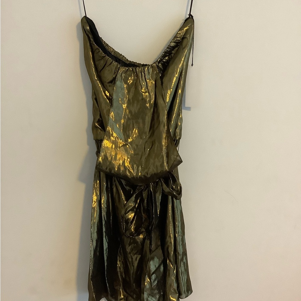 JAYGODFREY Strapless Liquid Gold Dress